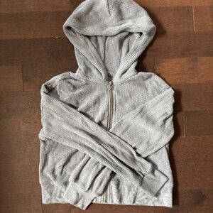 Abercrombie & Fitch waffle knit cropped hoodie
